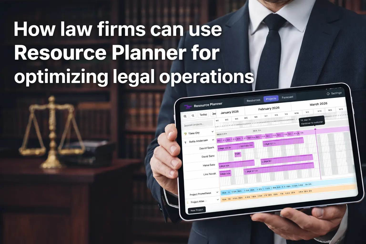 Lawyer with milestones defined view