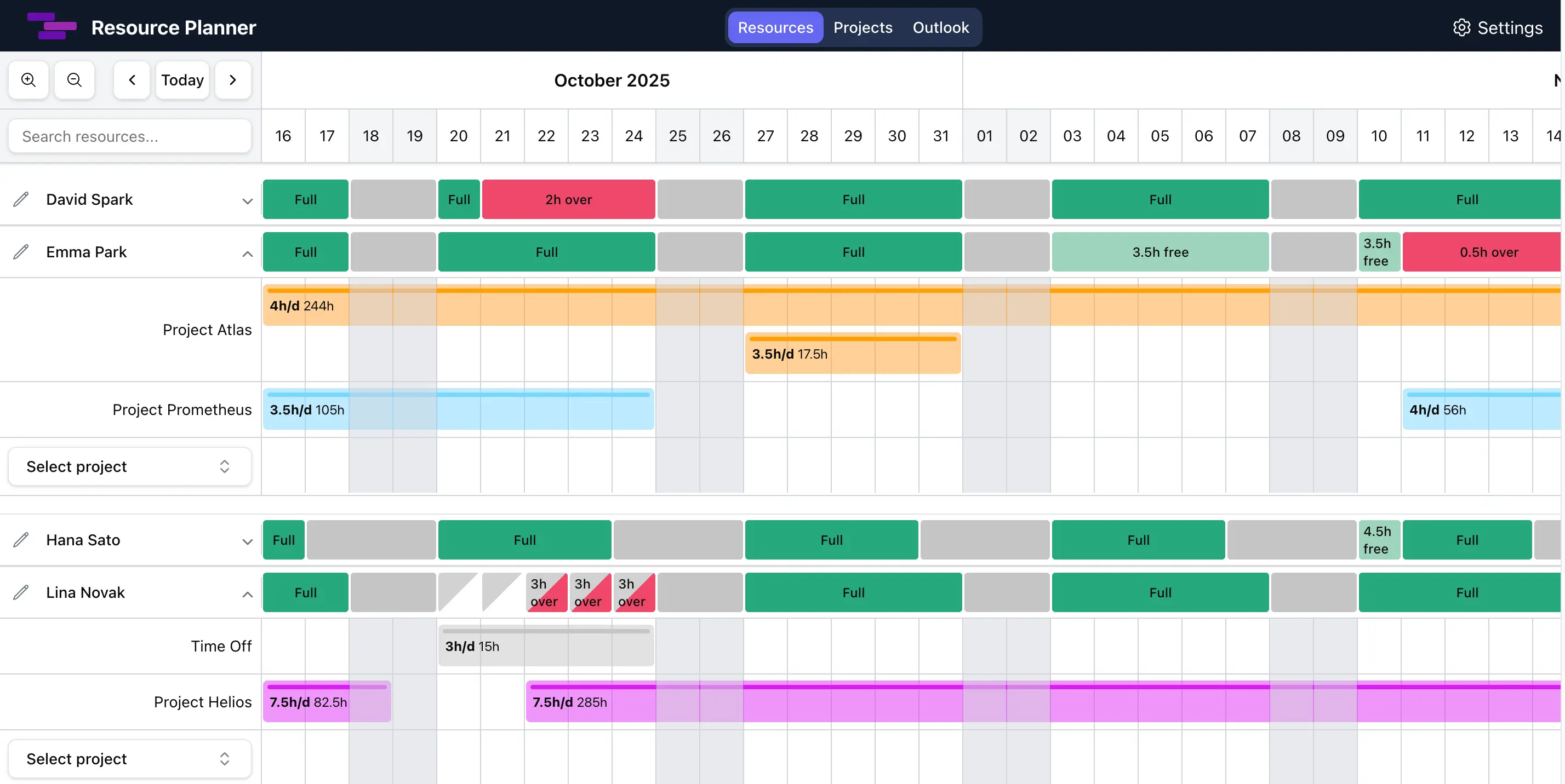 New features - partial vacation, search, api integration